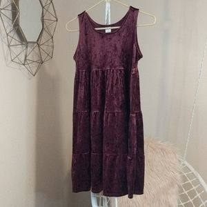 Maroon velvet dress